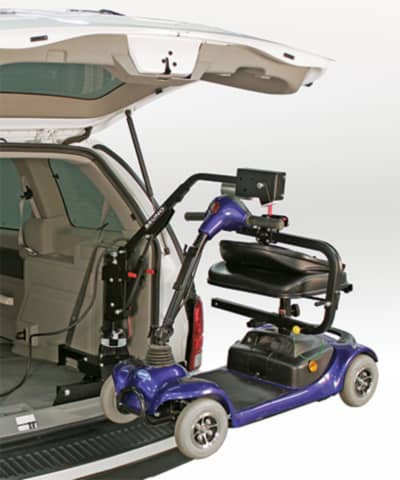 a wheelchair lifter on a vehicle