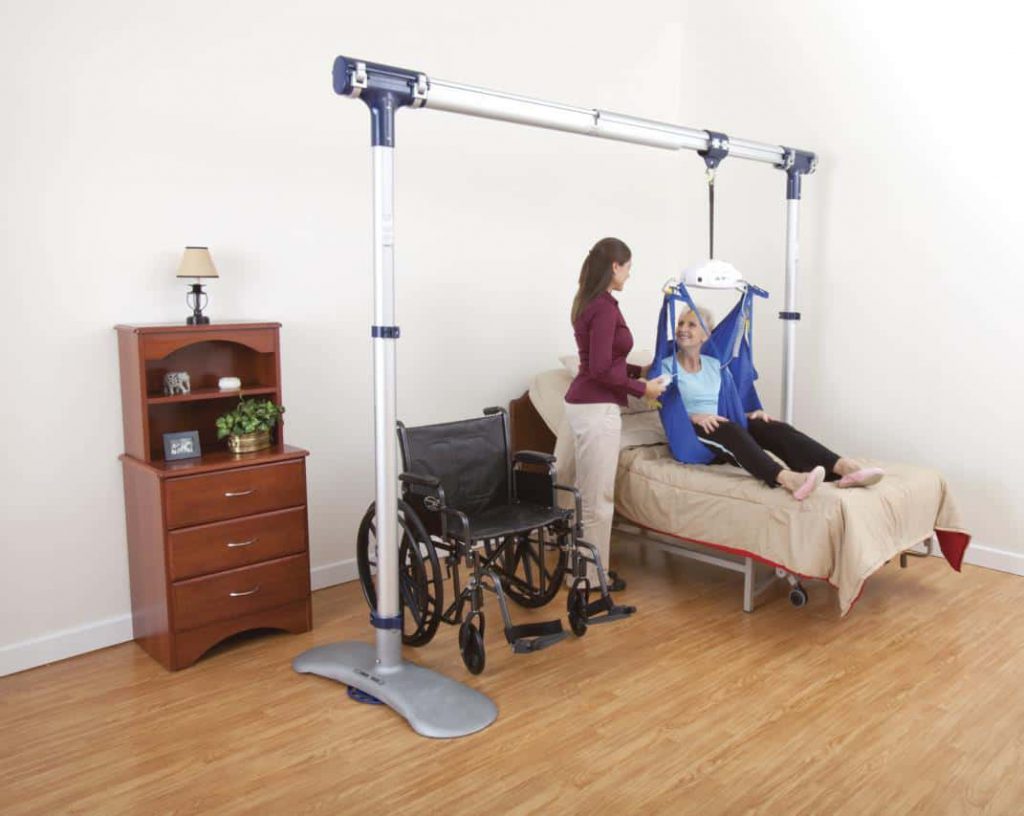 women using a bed lift system